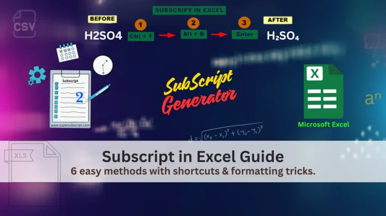 How to Write Subscript in Excel: 2026 Guide with Easy Steps