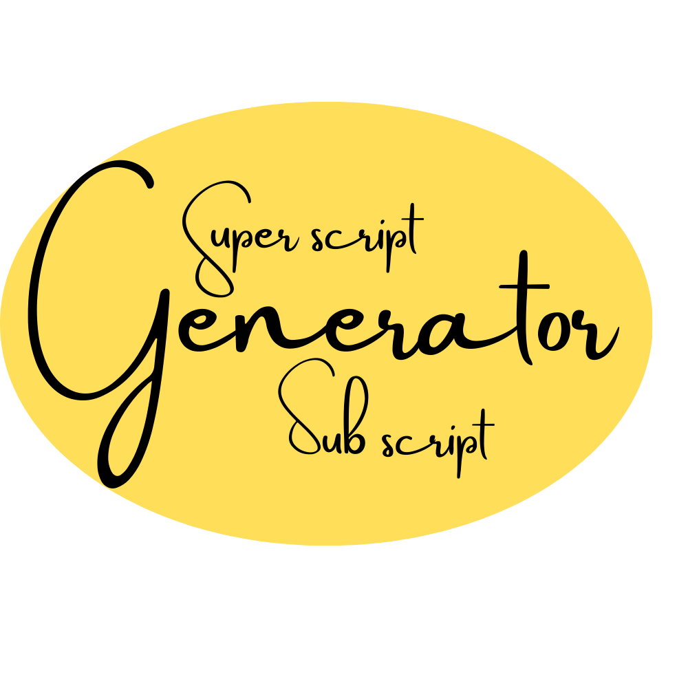 Superscript & Subscript Generator