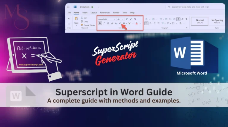 How to Insert Superscript in Word | Keyboard Shortcut & all best Methods